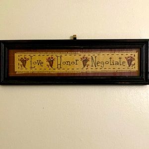Love-Honor-Negotiate (Marriage Vow) Plaque